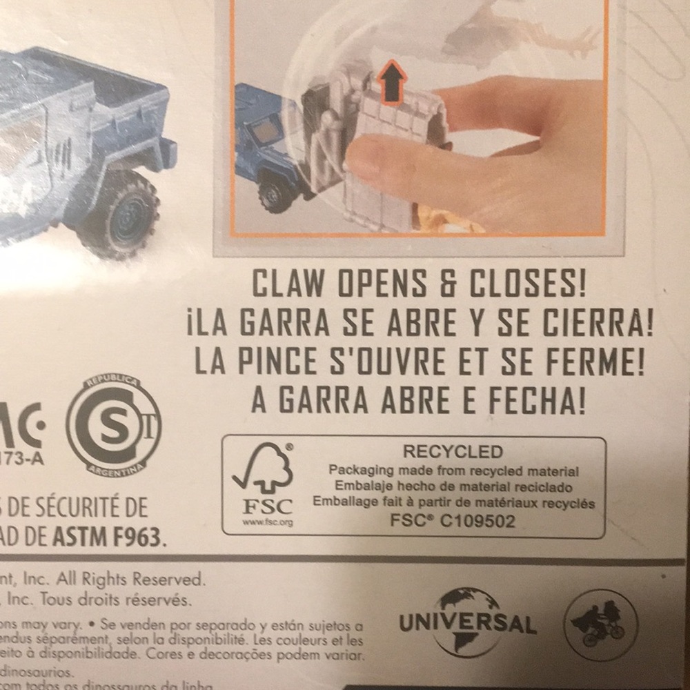 Matchbox Jurassic World Stegosaurus Claw Carrier Brand new - Picture 4 of 4